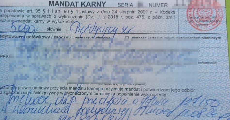 zdjęcie: Drogowy recydywista dostał 5 tysięcy mandatu, stracił też prawo jazdy / fot. KMP Biała Podlaska