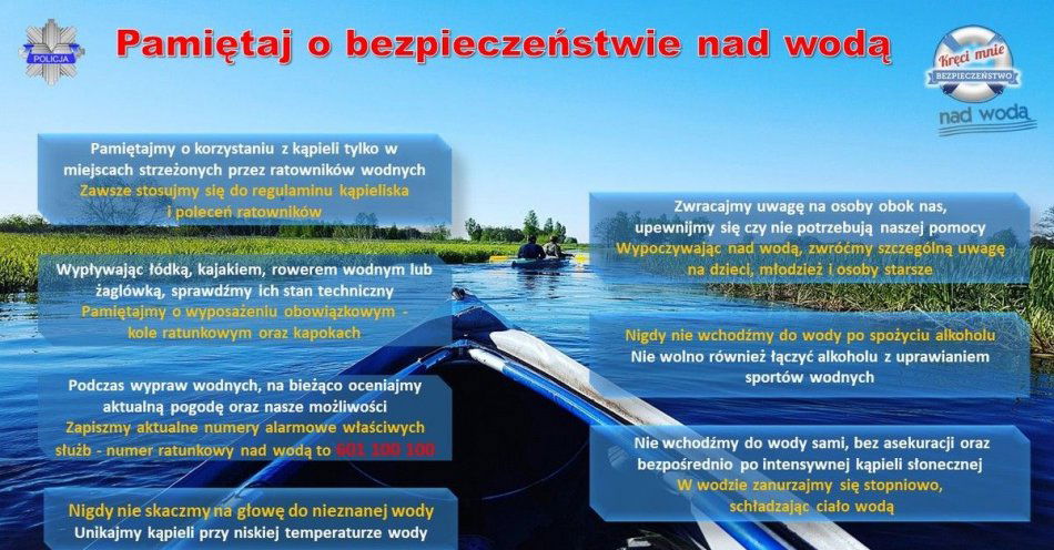 zdjęcie: Apelujemy o rozsądek podczas przebywania nad wodą! / fot. KPP w Lubienie