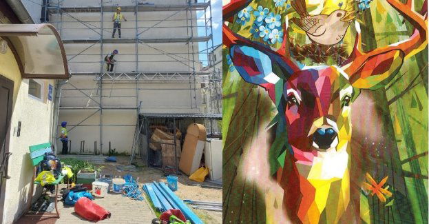 Nowy mural upiększy podwórko