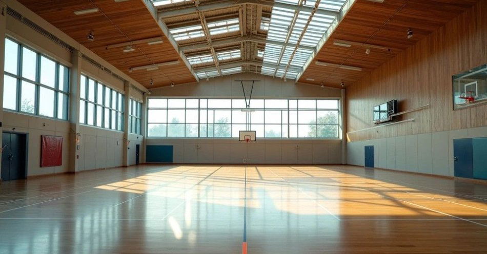 zdjęcie: Karczew staje się sportową stolicą regionu - modernizacja hali i plany ośrodka PZPN / Nowoczesna hala sportowa z energooszczędnym oświetleniem i panelami fotowoltaicznymi