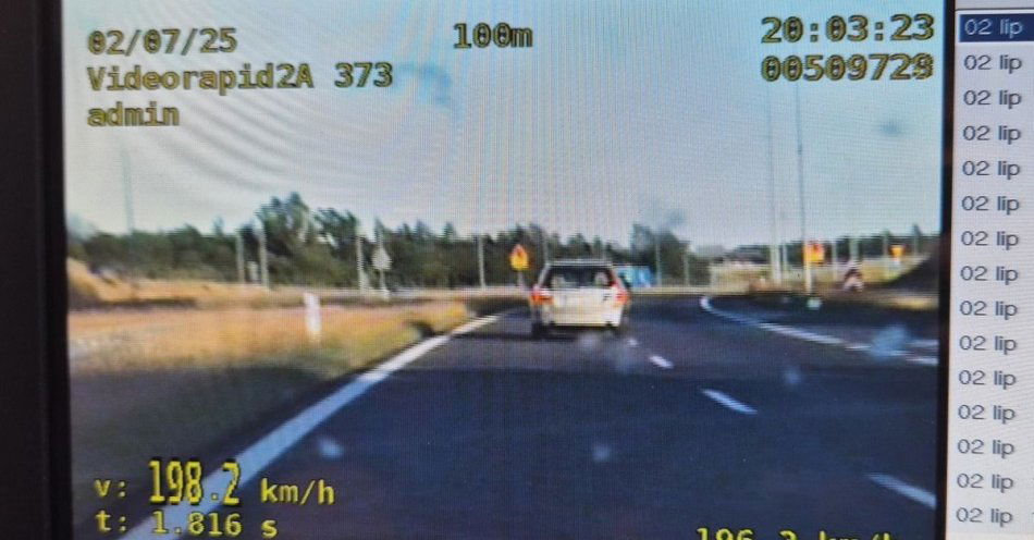 zdjęcie: Miał 198 km/h na liczniku i sądowy zakaz prowadzenia pojazdów / fot. KPP w Nidzicy