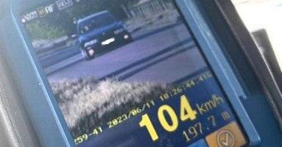 zdjęcie: Pędził 104 km/h w obszarze zabudowanym / fot. KPP w Przasnyszu