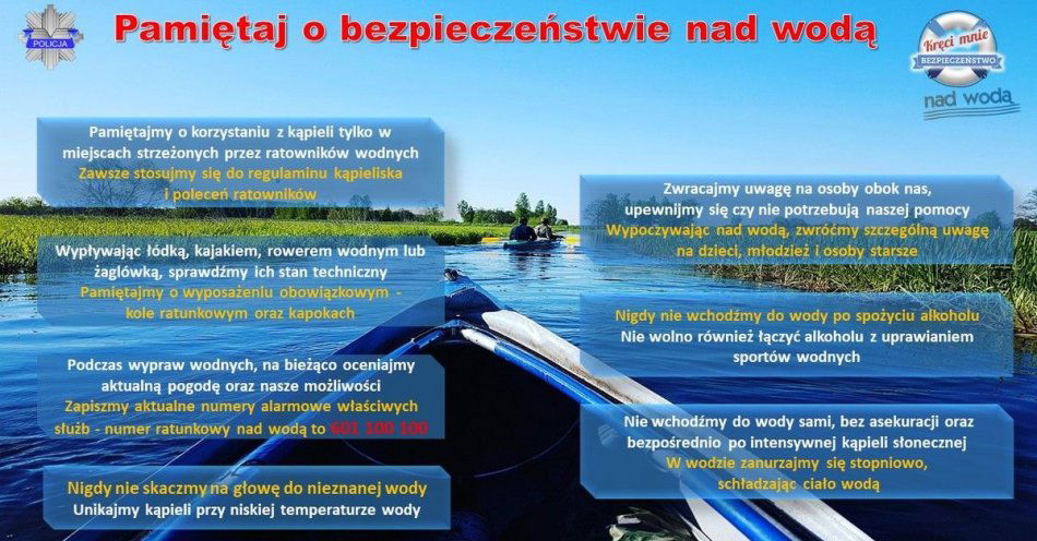 zdjęcie: Bezpiecznie nad wodą - policjanci apelują o rozwagę / fot. KMP w Radomiu