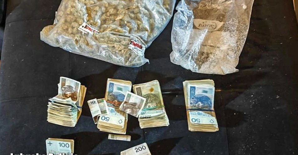 zdjęcie: Zatrzymano 28-latka z ponad 800 g narkotyków i 70 tys. zł / fot. KPP Żagań
