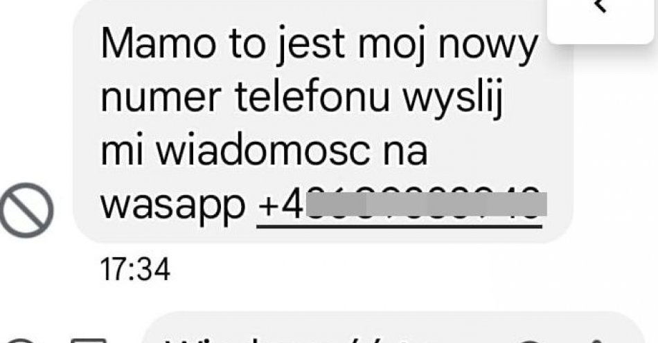 zdjęcie: Mamo to jest mój nowy numer telefonu wyślij mi wiadomość na … lub …. Hej mamo, telefon wpadł mi do ubikacji 