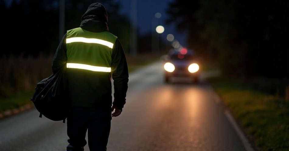 zdjęcie: Piesi po zmroku muszą być widoczni Odblaski ratują życie / TM/ przykładowa ilustracja