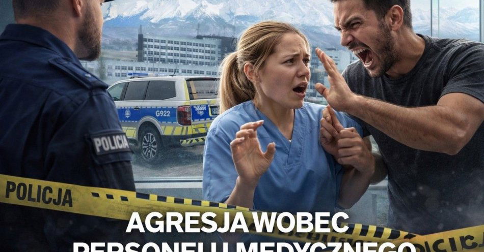 zdjęcie: Brutalny atak na ratowniczkę na nowotarskim SOR / fot. KMP w Nowym Targu