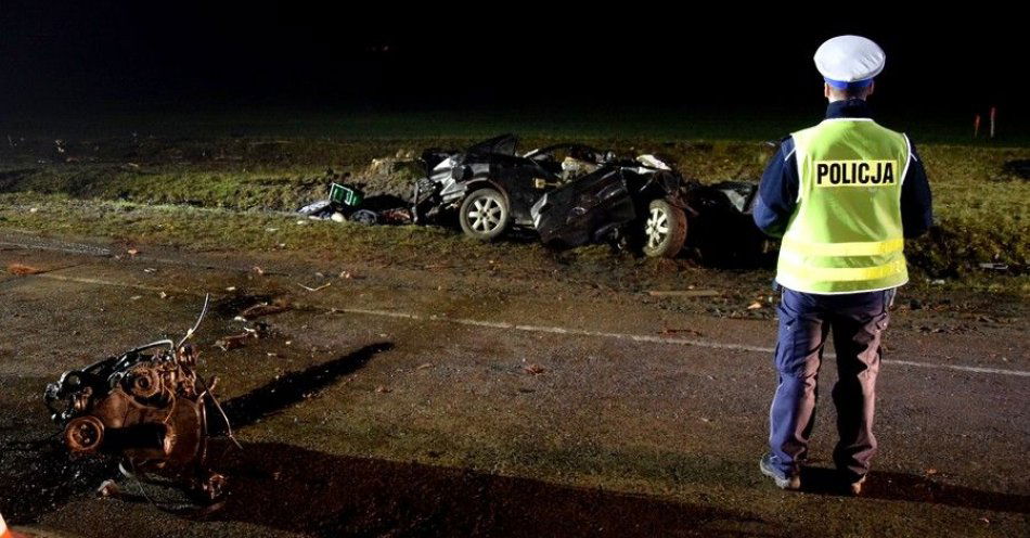 zdjęcie: Policjanci wyjaśniają okoliczności wypadku na Berlince / fot. KPP w Starogardzie Gdańskim