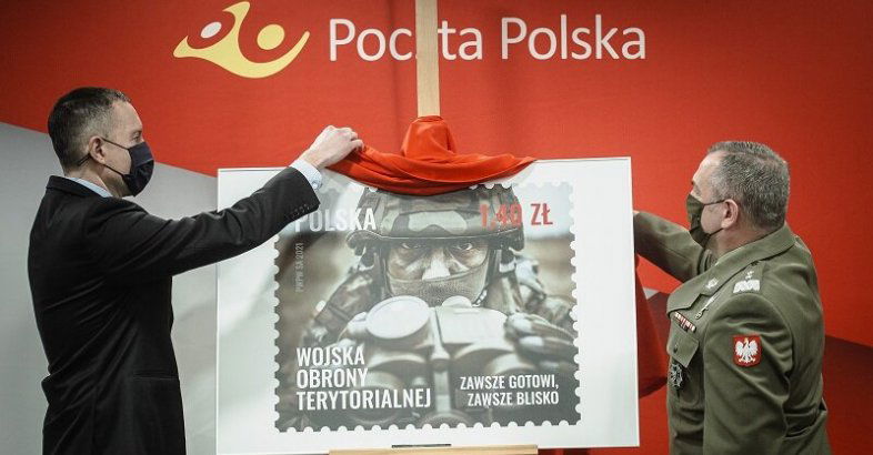 zdjęcie: Poczta Polska: Znaczek poświęcony Wojskom Obrony Terytorialnej / fot. nadesłane