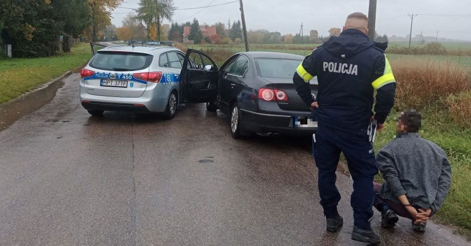 zdjęcie: Bał się mandatu postanowił uciekać / fot. KPP w Ostródzie