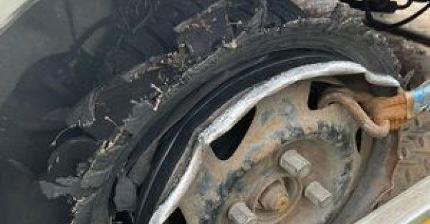 Mając ponad 2 promile alkoholu, holował auto bez przedniej opony