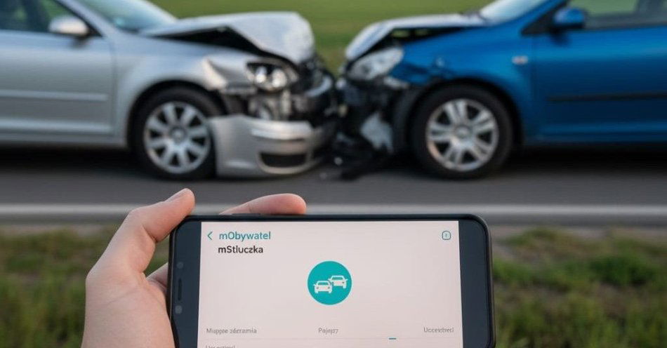 zdjęcie: Stłuczka zgłosisz telefonem. mObywatel usprawnia procedury / fot. KPP Nowy Tomyśl