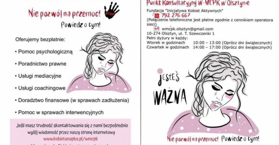 zdjęcie: Jesteś ofiarą przemocy? Tu możesz znaleźć wsparcie! / fot. KPP w Nidzicy