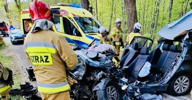 Wypadek na trasie między Rybienkiem a Rybnem