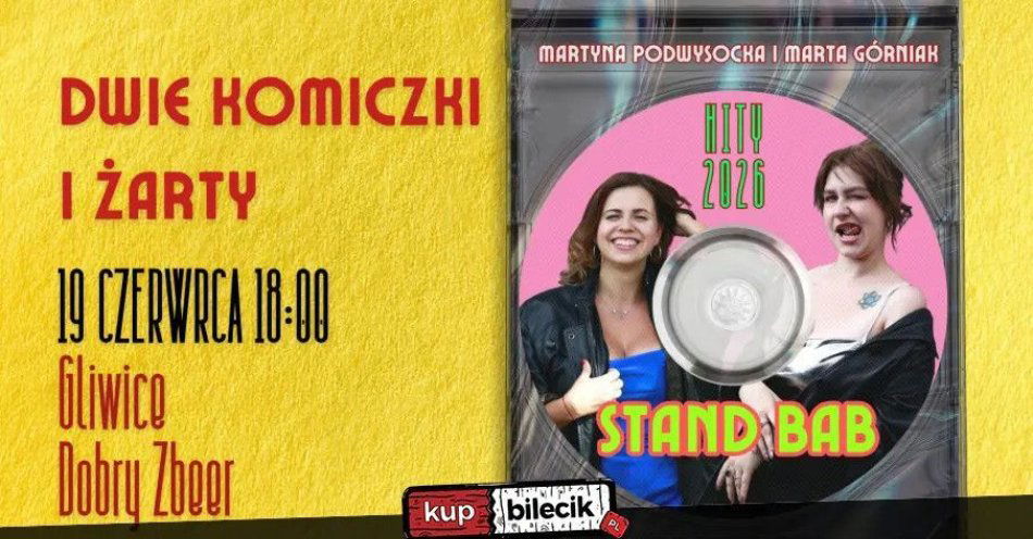 zdjęcie: STAND BAB czyli dwie komiczki i żarty / kupbilecik24.pl / STAND BAB czyli dwie komiczki i żarty
