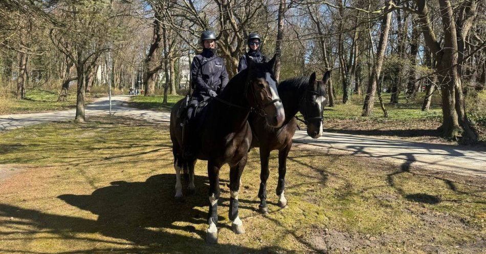 zdjęcie: Patrol konny dba o porządek w powiecie kołobrzeskim / fot. KPP w Kołobrzegu