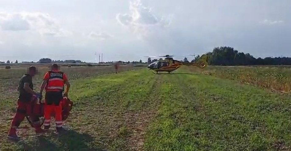 zdjęcie: Tragiczny wypadek podczas próby gaszenia pożaru trawy / fot. KMP Biała Podlaska
