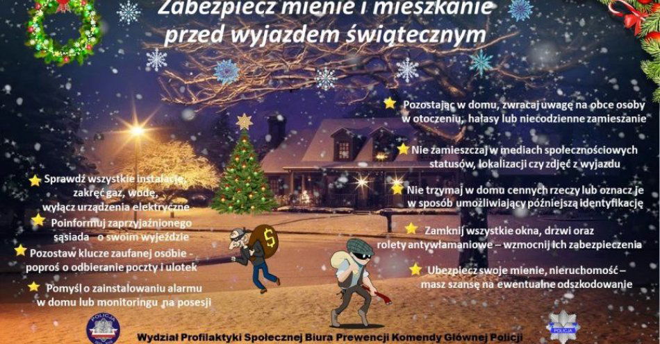 zdjęcie: Jak zabezpieczyć dom przed włamaniem podczas świąt / fot. KPP w Zduńskiej Woli