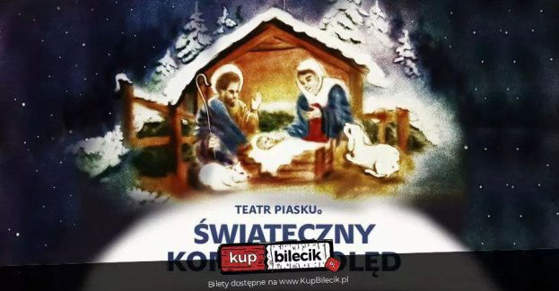 Bożonarodzeniowa historia malowana piaskiem w połączeniu z grą na harfie i śpiewem kolęd