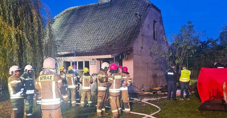 zdjęcie: Tragiczny pożar w Jeziorkach / fot. KPP Mogilno