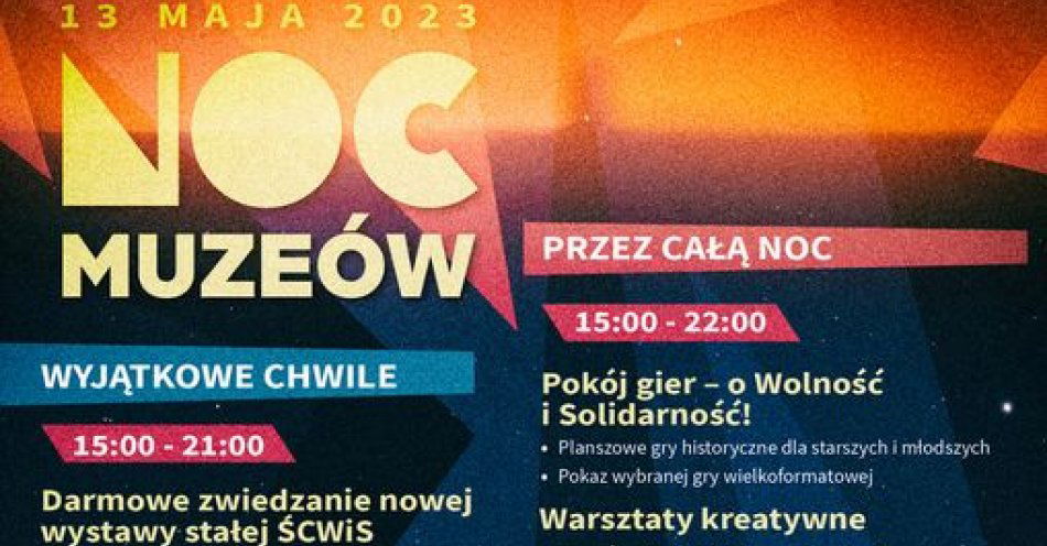 zdjęcie: Noc Muzeów w Śląskim Centrum Wolności i Solidarności / fot. nadesłane