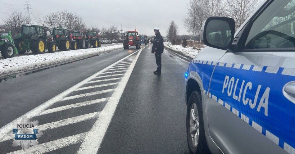 zdjęcie: Możliwe utrudnienia w ruchu w związku z planowanym protestem rolników w Radomiu / fot. KMP w Radomiu