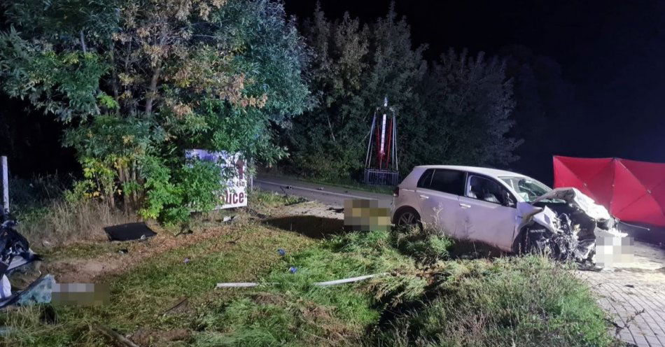 zdjęcie: Tragiczny wypadek na drodze K-48, dwaj pasażerowie stracili życie! / fot. KPP Ryki