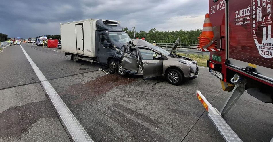 zdjęcie: Śmiertelny wypadek drogowy na S17 / fot. KPP Ryki