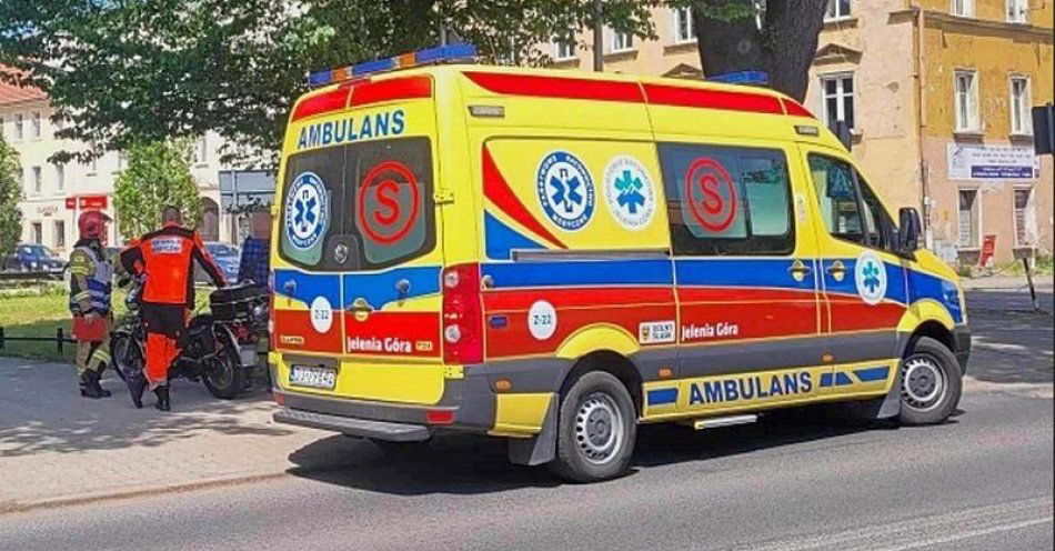 zdjęcie: Kolizja drogowa z udziałem motocyklisty / fot. KPP w Lwówku Śląskim