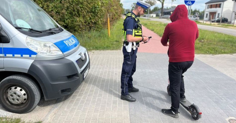 zdjęcie: Hulajnoga elektryczna i alkohol / fot. KPP w Człuchowie