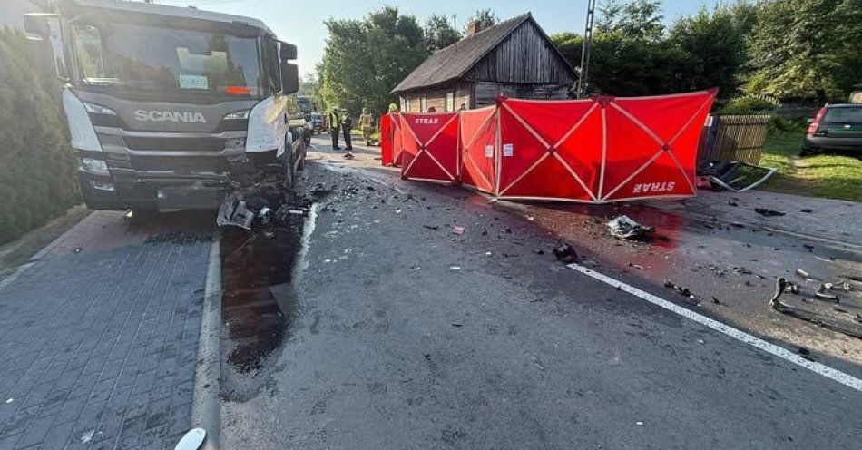 zdjęcie: Śmiertelny wypadek w Żytniowie / fot. KPP Olesno