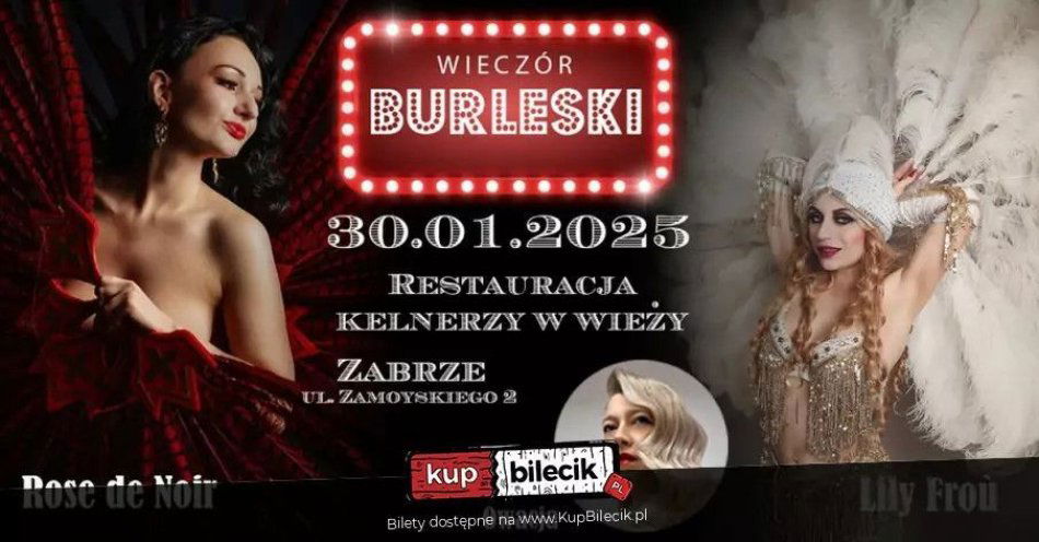 zdjęcie: Burleska by Rose de Noir w restauracji Kelnerzy w Wieży / kupbilecik24.pl / Burleska by Rose de Noir w restauracji Kelnerzy w Wieży