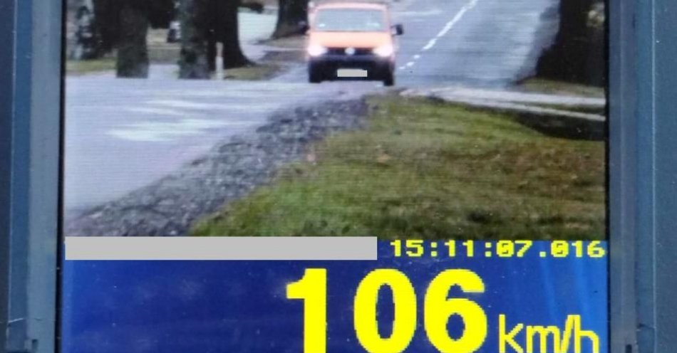 zdjęcie: Przeholował z prędkością w terenie zabudowanym / fot. KPP w Radziejowie