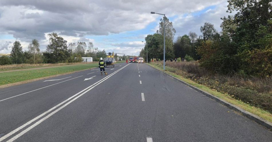 zdjęcie: Wypadek motocyklisty / fot. KPP w Bełchatowie