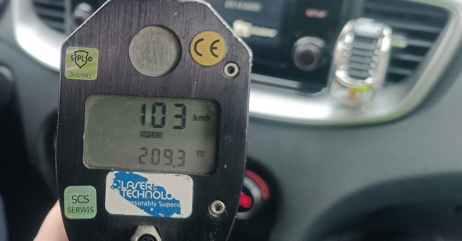 zdjęcie: Kierowczyni 103 km/h w zabudowanym straciła prawo jazdy / fot. KPP Wschowa