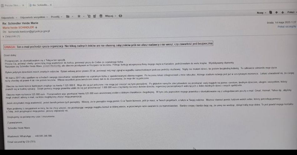 zdjęcie: Bezpieczne korzystanie z sieci - ostrzeżenie przed scamami / fot. KPP w Kwidzynie