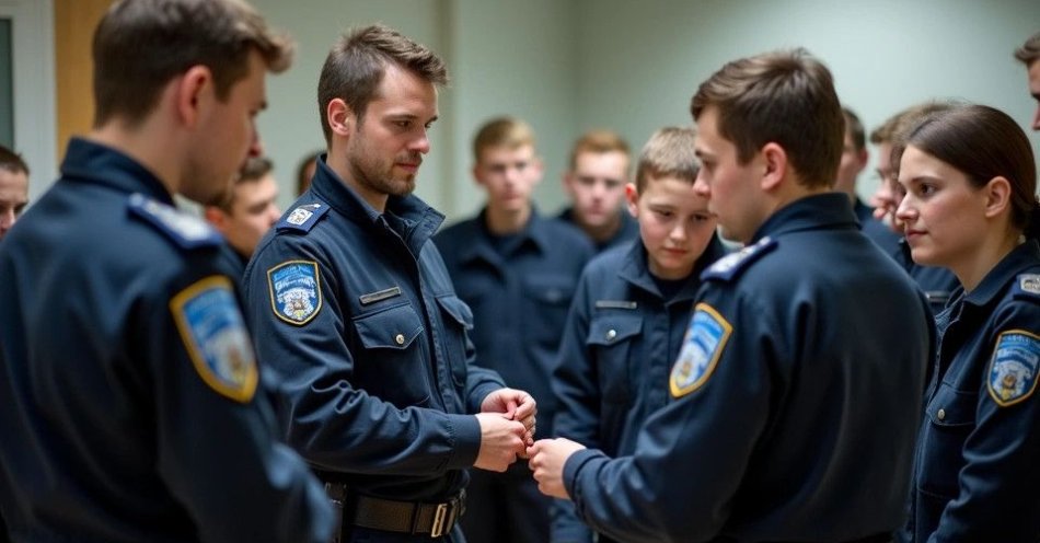 zdjęcie: Klasa mundurowa z Suwałk uczyła się zakładania kajdanek / TM/ przykładowa ilustracja