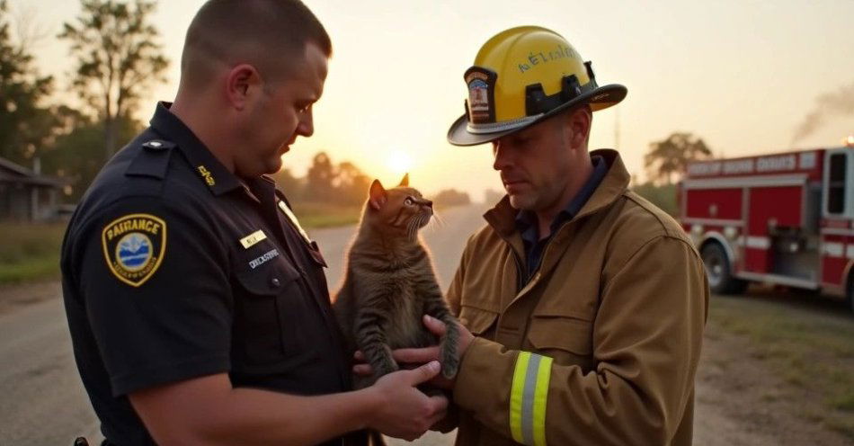 zdjęcie: Burza uratowana przez policjantów i strażaków z pustostanu / TM/ przykładowa ilustracja