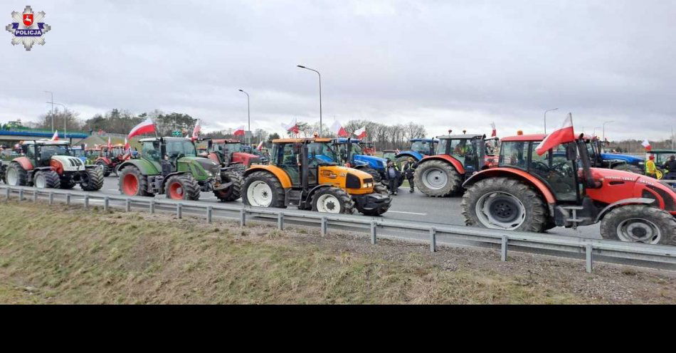 zdjęcie: Utrudnienia w ruchu w związku z protestem rolników! / fot. KPP Hrubieszów