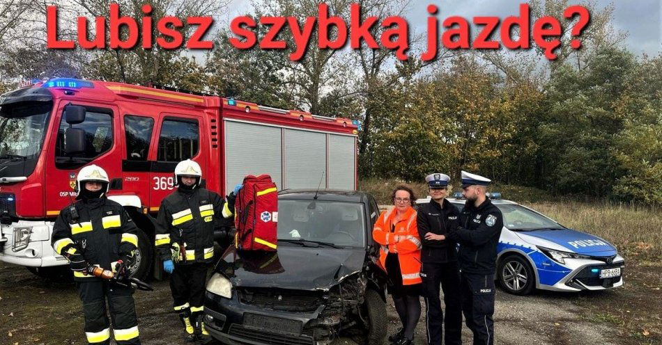 zdjęcie: Lubisz szybką jazdę? Pewnie się kiedyś spotkamy... / fot. KMP w Legnicy