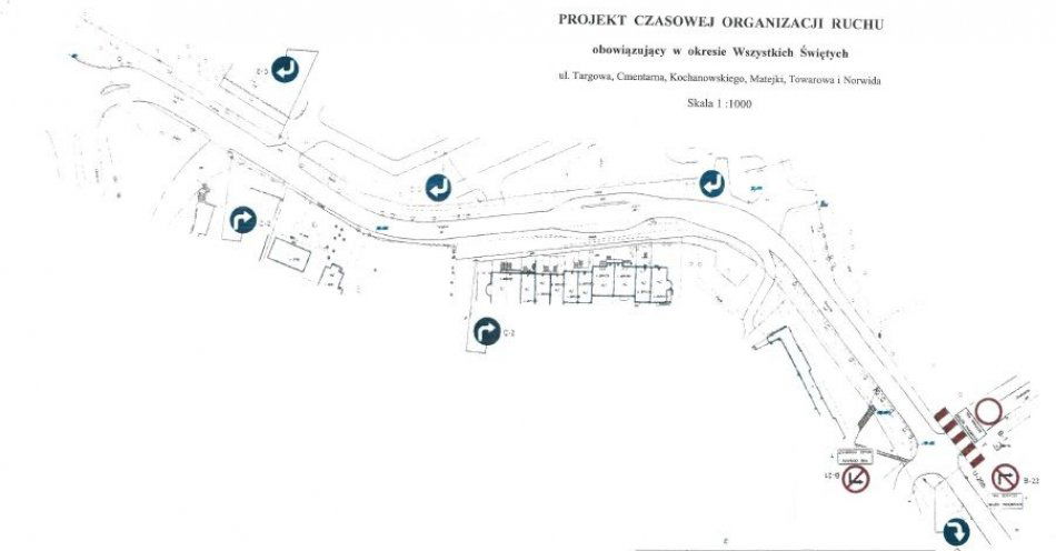 zdjęcie: Projekt organizacji ruchu w Ełku na Wszystkich Świętych / fot. KPP w Ełku