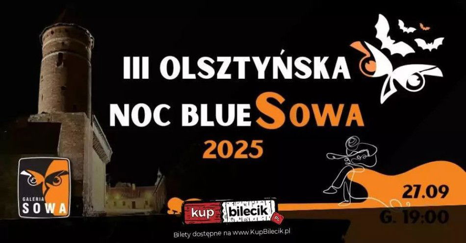 zdjęcie: III Olsztyńska Noc BlueSowa 2025 / kupbilecik24.pl / III Olsztyńska Noc BlueSowa 2025