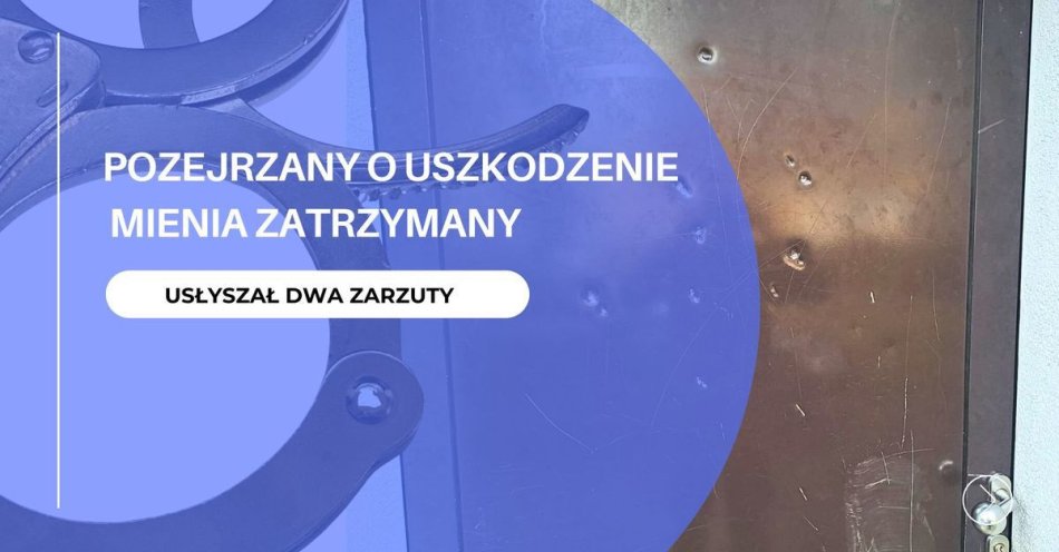 zdjęcie: Zatrzymano mężczyznę podejrzanego o uszkodzenie mienia we Wronkach / fot. KPP Szamotuły