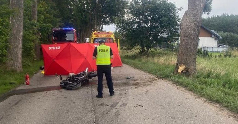 zdjęcie: Śmiertelny wypadek z udziałem motocyklisty / fot. KPP w Wejherowie