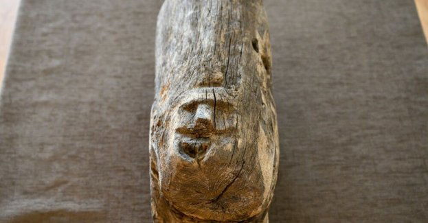 Zaprezentowano unikatowe wyobrażenie twarzy odkryte na elemencie wałów grodu lednickiego