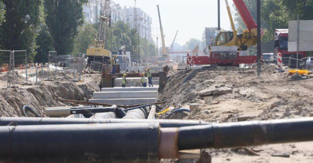 Na razie nie ma żadnych opóźnień na budowie tramwaju na Wilanów