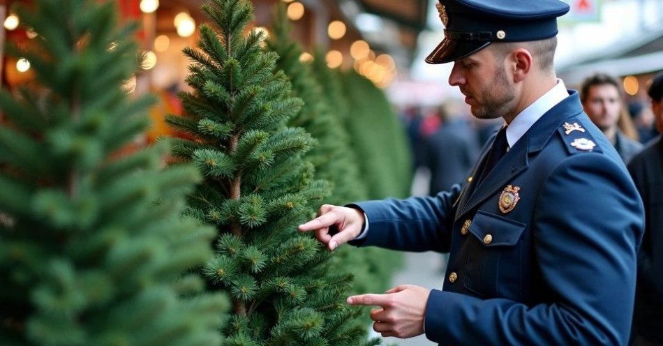 zdjęcie: Dzielnicowi kontrolowali handel choinkami w Bochni / TM/ przykładowa ilustracja