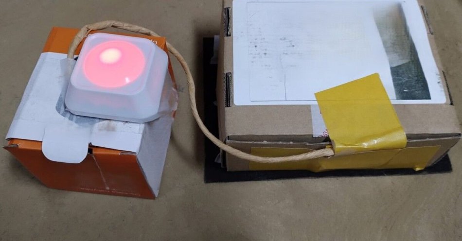 zdjęcie: Porzucony pakunek przy sklepie okazał się szkolnym projektem / fot. KPP w Lubaczowie Fot. KPP Lubaczów