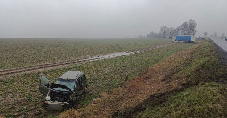 zdjęcie: Zasnął za kierownicą / fot. KPP Mogilno