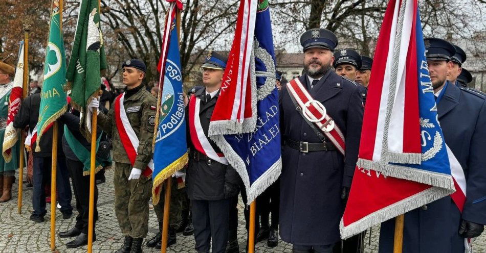 zdjęcie: Biała Podlaska: obchody 107. rocznicy Niepodległości / fot. KMP Biała Podlaska